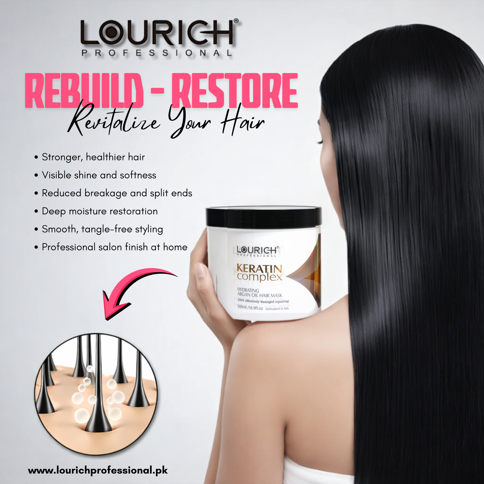 Premium Deep Repair Hair Mask – Intensive Hydrating Treatment for Dry, Damaged & Frizzy Hair – Strengthening Keratin & Argan Oil Formula - Image 5