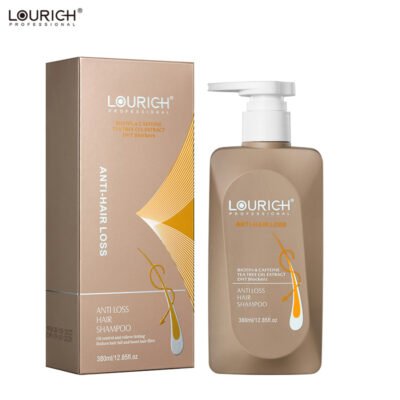 Lourich Professional Anti Hair Loss Shampoo with Biotin, Caffeine & Tea Tree Oil – DHT Blocker Formula for Thinning Hair – 380ml